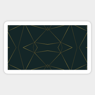 Golden Modern Shapes Pattern Magnet